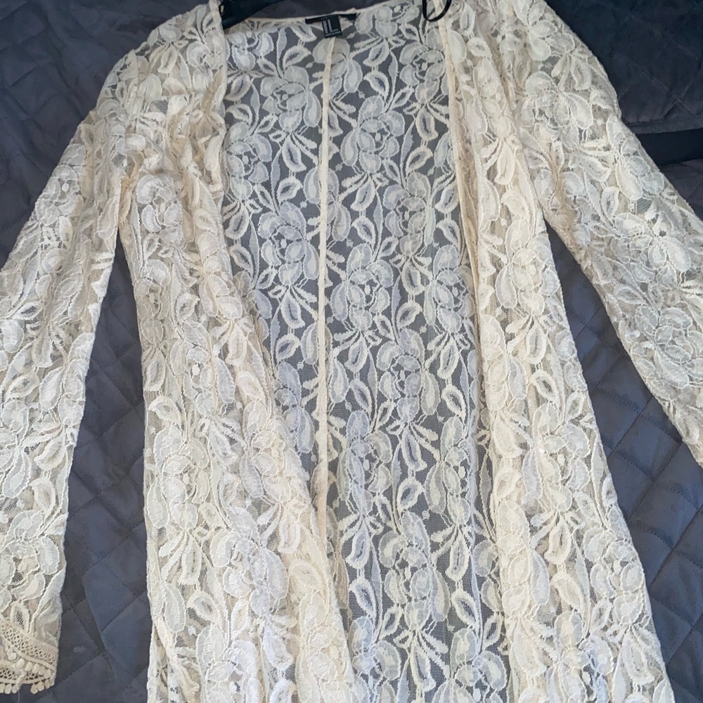 Lace Maxi Kimono